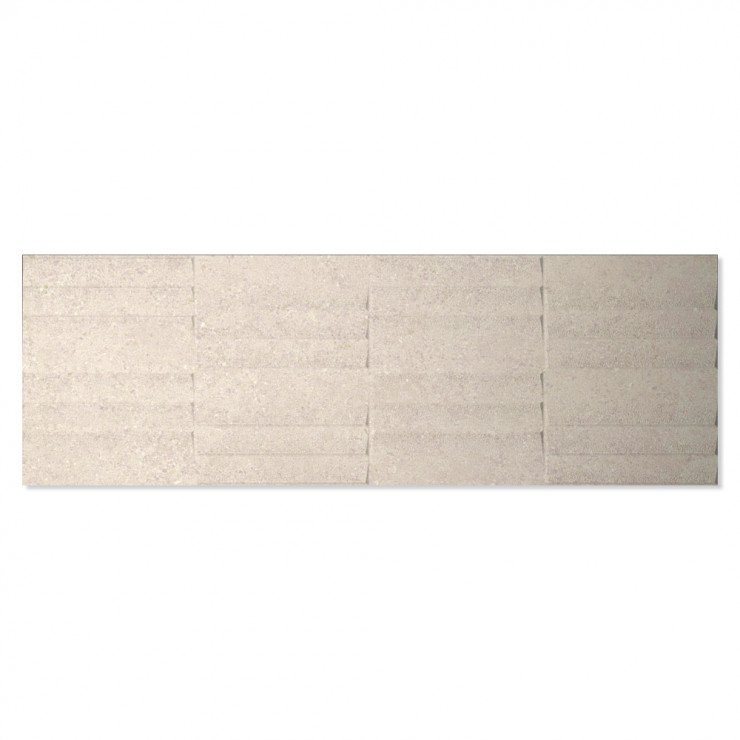 Dekor Kakel Berryroad Wall Beige Matt-Relief 30x90 cm-0